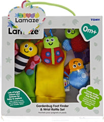 Lamaze Gardenbug Wrist Rattle & Footfinder Set – Infant Sensory Toy for Hands & Feet – Encourages Motor Skills – 0+ Months
