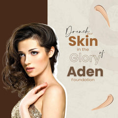 aden Fluid Foundation - Sweat & Water Proof Full Coverage (20ml, 01 Porcelain)