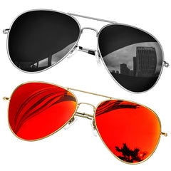 KANASTAL Polarized Sunglasses for Women and Men, Metal Frame Sun Glasses Retro Shades for Mens Driving Outdoor Military Style 100% UV400 Protection