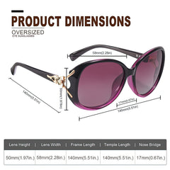 FIMILU Sunglasses for Women Trendy Polarized Sunglasses Oversized Big Sun Glasses Ladies Shades UV Protection