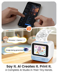 iPrint AI Voice-to-image Sticker Maker for Creative Kids - 2.8" Touchscreen