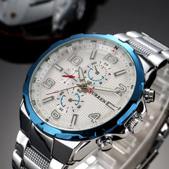 Curren Casual Watch For Men Analog Stainless Steel - 8276 - Silver