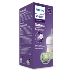 Philips Avent Natural Response Gift Set for Babies, Natural Response Baby Bottle 125 ml with Teat Size 2 (from Birth), Ultra Air Dummy, Model SCD837/10