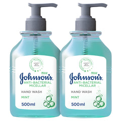 Johnson's, Anti-bacterial, Micellar Hand Wash, Mint, 500ml, 1+1 FREE