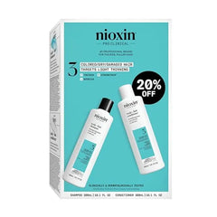 Nioxin Duo Kit System 3 Scalp + Hair Thickening Shampoo & Conditioner, 10.1 Fl Oz Each For Colored, Dry, & Damaged Hair with Light Thinning