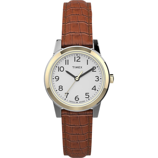 Timex Women's Essex Ave 25mm Watch - Brown/Two-Tone/White