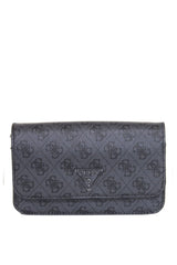 GUESS Womens Noelle Crossbody Flap Organizer Handbag Brown