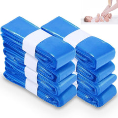 AoMige Eco-Friendly Nappy Bin Refill Bags,Compatible w/Tommee Tippee Twist & Click,Simplee Sangenic,Tec, Genie and Baby AngelCare Nappy Diaper Bin Liner Pails Disposal Systems (8-Pack Blue)