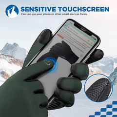 SIMARI Winter Gloves Men Women Touch Screen Glove Cold Weather Warm Gloves Freezer Work Gloves Suit for Running Driving Cycling Working Hiking 102 - Dark Forest