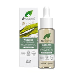 DR ORGANIC Ageless Overnight Recovery Oil | Infused with Sea Weed | Smooth and Plump | For All Skin Types | 30ml