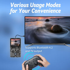 Voacle RG35XXSP Flip Retro Handheld Game Console , Linux System 3.5 Inch IPS Screen Built-in 64G TF Card Support TV Output (Black-new)