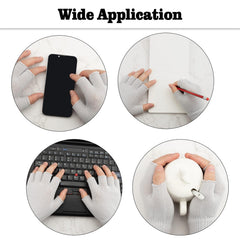 Fingerless Gloves for Women Men Winter Fingerless Mittens for Women Men Warm Knitted Gloves Typing Half Finger Gloves - Light Grey