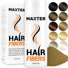 Maxter Hair Fiber for Men & Women - 100% Natural Powder for Hair Building, Thickening and Cover Hair Loss in just 10 sec (Blonde 28g)