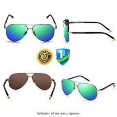 ROCKNIGHT Polarized Aviator Sunglasses for Men Women Metal Flat Top Sunglasses lightweight Driving UV400 Outdoor 58mm