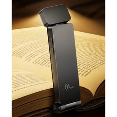 86LUX Pocket E1 Rechargeable Clip-On Book Light | 3 Colors, Stepless Dimming, 80Hr Battery - Ultra Lightweight