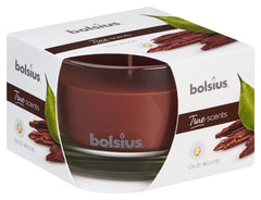 Bolsius Oud Woo Scented Wax Candle, Medium, Brown