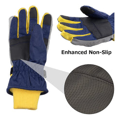 MAKINGTEC Kids Thickened Ski Gloves, Kids Winter Warm Gloves, Warmest Waterproof and Breathable Snow Gloves for Cold Weather, Cold Weather Windproof Thermal Gloves for Boys & Girls, Thick section