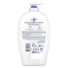 DOVE Care & Protect Moisturising Hand Wash, 100% sensitive skin friendly, Original, with ¼ moisturising cream, 500ml