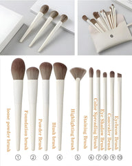 Makeup Brushes Set, 10 Pcs Professional Premium Synthetic Cosmetics Brushes, Portable Soft Make Up Foundation Eye Shadow Face Eyes Lips Cosmetics Tools for Women and Girls