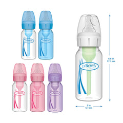 Dr. Brown's Natural Flow Anti-Colic Options+ Narrow Breast to Bottle Pump & Store Feeding Set with Slow Flow Nipples, Baby Bottle Travel Caps and 100% Silicone HappyPaci One-Piece Pacifier, Pink