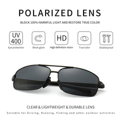 SUNGAIT Ultra Lightweight Rectangular Polarized Sunglasses UV400 Protection