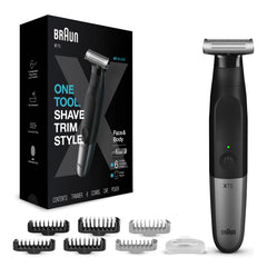 Braun Series XT5 – Beard Trimmer, Shaver and Electric Razor for Men, Body Grooming Kit for Manscaping, Durable One Blade with Travel Pouch, One Tool for Stubble, Hair, Groin, Underarms - XT5200