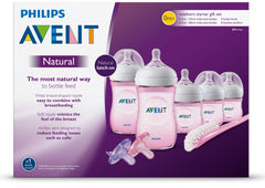AVENT Philips Natural Baby Bottle Pink Gift Set, SCD206/11