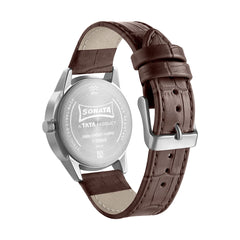 Sonata Silver White Dial Analog watch For Men-NR7133SL01