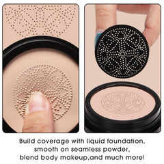 SIAMHOO Air Cushion CC Cream Mushroom Head,BB Cream,Foundation Makeup Moisturizing Foundation Brightening Fitting Base,Concealer Lasting(NATURAL)