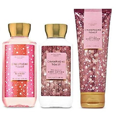 Bath & Body Works Champagne Toast Gift Set - Body Lotion - Body Cream and Shower Gel - Full Size