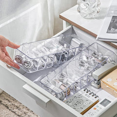 UUHOME Data Cable Organizer Storage Box With Lid,Electronic Cables Organizer Box With 10 Cable Ties Straps,Clear Charger Cable Organiser Desk Accessories Storage Case Cable Management Tidy