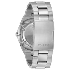Bulova Men's Classic Stainless Steel 3-Hand Calendar Date Quartz Watch, Blue Dial Style: 96B220, blue, Classic Quartz Silver-Tone Stainless Steel Bracelet