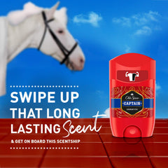 Old Spice Captain Deodorant Stick For Men, 3 x 50 ml