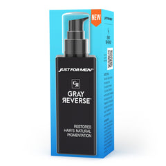 Just for Men Gray Reverse Daily Hair Serum, Gradually Reduces Gray Hair, Easy Dye-Free Serum, 6.7oz
