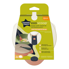 Tommee Tippee Tt446718 Explora Easy Scoop Feeding Bowl Lid And Spoon - Blue & Green