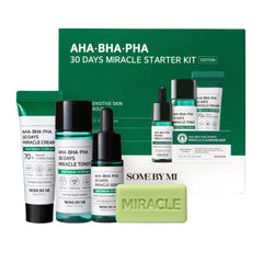 SOME BY MI AHA-BHA-PHA 30 Days Miracle Starter Kit | Toner 30Ml + Serum 10Ml + Cream 20G + Cleansing Bar 30G | Set Of 4 Travel Kit