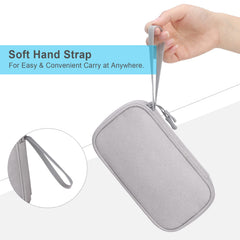 Lacdo Electronic Organizer, Travel Cable Organizer Bag Pouch Tech Electronic Accessories Carry Case Portable Double Layers Charger Case for Cable, Cords, Charger, Phone, Earphone, Power Bank, Gray
