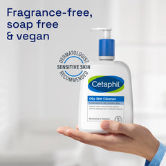 Cetaphil Oily Skin Cleanser, Face & Body Wash for Men & Women, Combination to Oily and Sensitive Skin, Unscented, 236ml