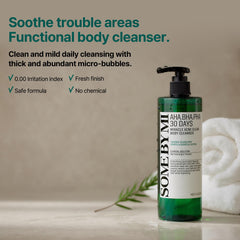 Some By Mi Aha Bha Pha 30 Days Miracle Acne Clear Body Cleanser | Daily Body Wash For Acne Prone Skin | Mild Exfoliating Effect, Deep Cleanses Sebum & Dead Cells, 13.5Oz - 400Ml