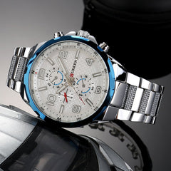 Curren Casual Watch For Men Analog Stainless Steel - 8276 - Silver