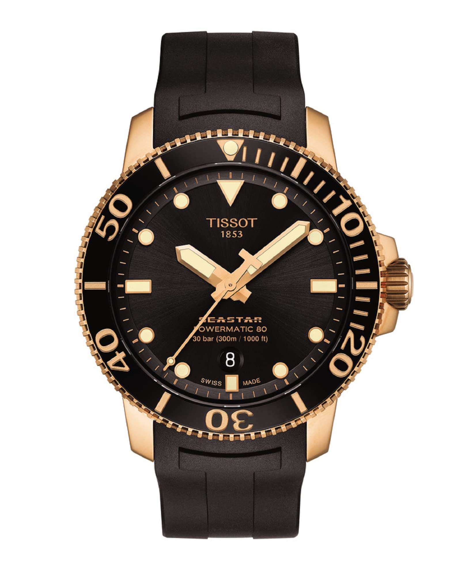 Tissot Mens Seastar 1000 Powermatic 80 316L Stainless Steel case with