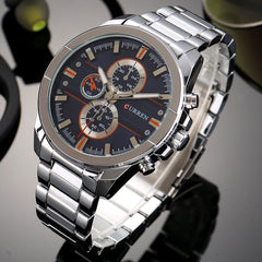 Curren Trendy Design Stainless Steel Watch For Men, 8274, Silver