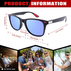 GQUEEN Classic Horn Rimmed Semi Rimless Polarized Sunglasses for Men Women GQO6
