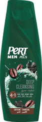 Pert Plus Men, Deep Clean Shampoo with Caffeine & Charcoal, 4in1 for Hair, Face, Beard and Body, 360ml
