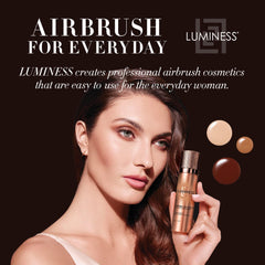 LUMINESS Silk Airbrush Spray Foundation & Buffing Brush Kit β Full Coverage Foundation & Dual-Sided Buffing Brush - Buildable Coverage, Anti-Aging Formula Hydrates & Moisturizes (Shade - Light Warm)