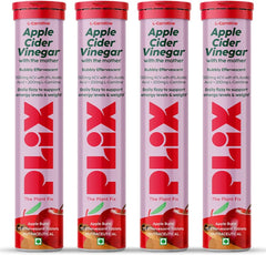 PLIX - THE PLANT FIX L-Carnitine ACV Effervescent Tablets Helps To Turn Fat Into Energy | 15 Tablets, Pack Of 4 | With Apple & Cinnamon | Supports Fat Burn | Weight Loss Drink for Women, Men