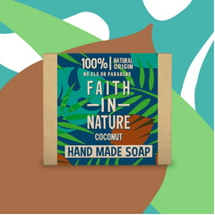 Faith in Nature | 100g | Coconut Handmade Soap | 100% Natural Origin | No SLS or Parabens | Vegan & Cruelty-Free Skincare
