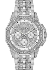 Bulova Men's Crystal Octava Chronograph Quartz Watch, Pave Crystal Dial - Crystal Octava