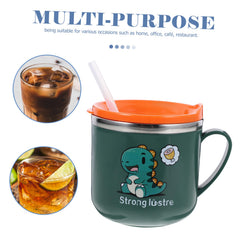 Toddmomy 1pc Kids Milk Cups Spill Proof Insulated Sippy Cups Travel Mug with Lid and Straw for Baby Girls Boys(250ml)