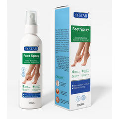 SZ STAR Foot Spray, Antifungal & Deodorant Formula for Smelly and Sweaty Feet, Enriched with Natural Plant Extracts & Essential Oils for Fresh & Comfortable Feet - 100ml